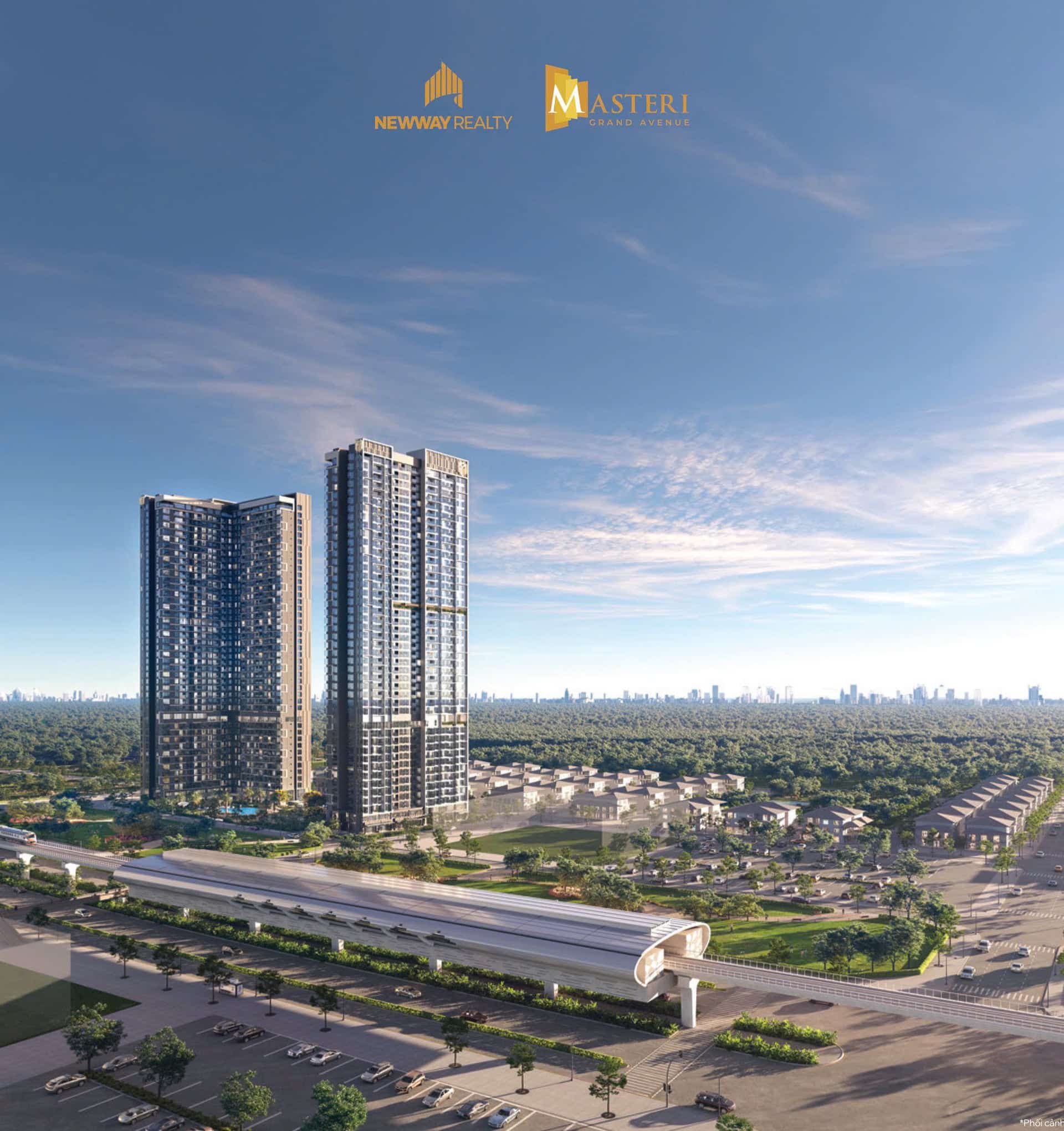 Phối cảnh tổng thể dự án Masteri Grand Avenue tại Vinhomes Global Gate